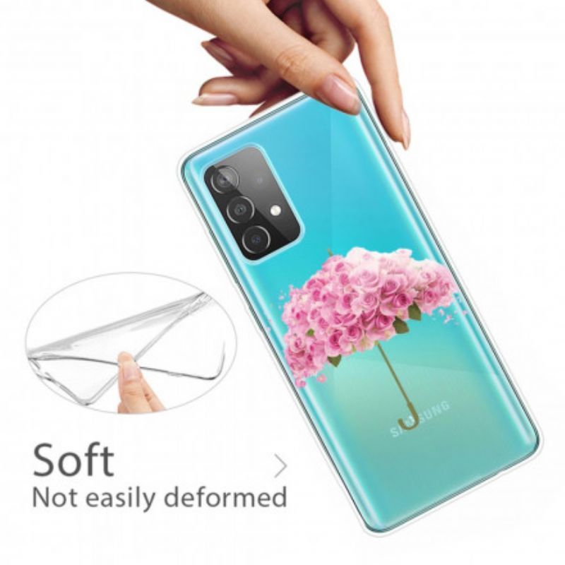 Kryt Na Samsung Galaxy A52 4G / A52 5G / A52s 5G Deštník V Růžích