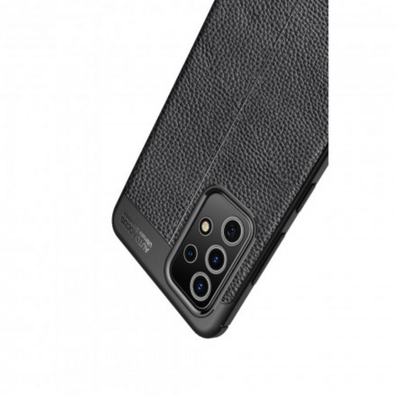 Kryt Na Samsung Galaxy A52 4G / A52 5G / A52s 5G Efekt Kůže Litchi S Dvojitou Linií