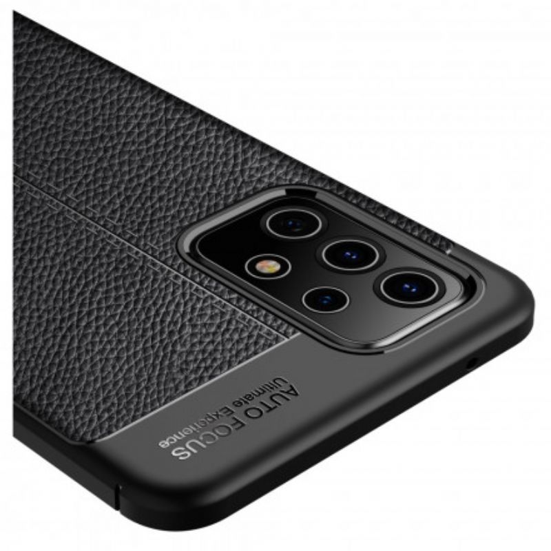 Kryt Na Samsung Galaxy A52 4G / A52 5G / A52s 5G Efekt Kůže Litchi S Dvojitou Linií