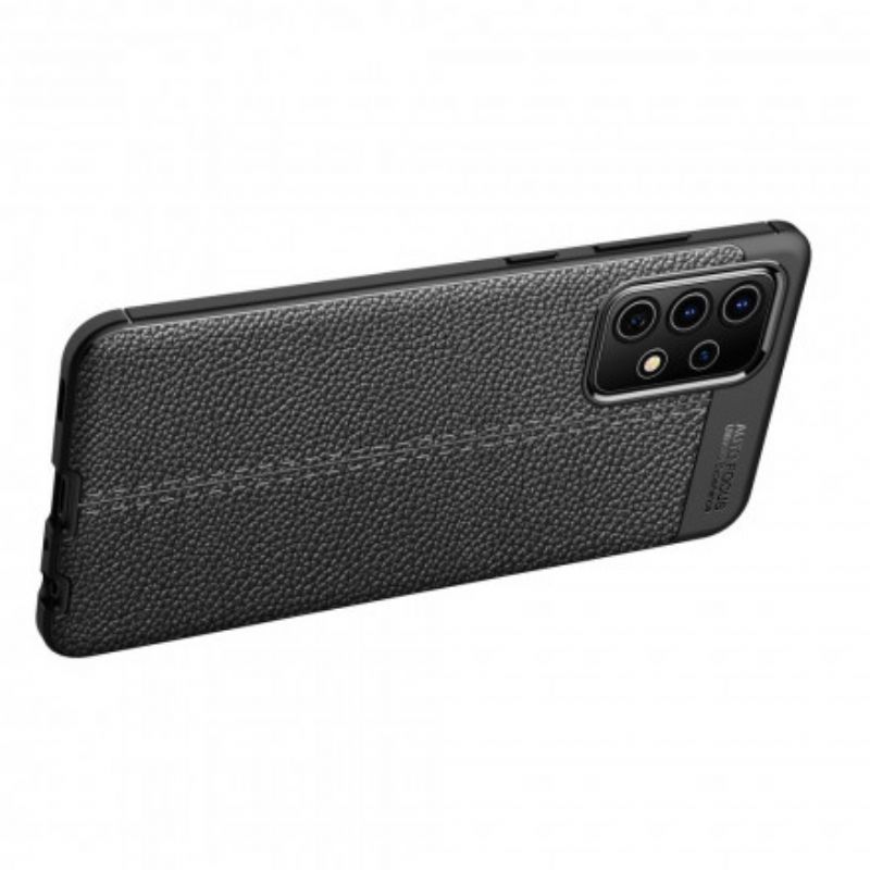 Kryt Na Samsung Galaxy A52 4G / A52 5G / A52s 5G Efekt Kůže Litchi S Dvojitou Linií