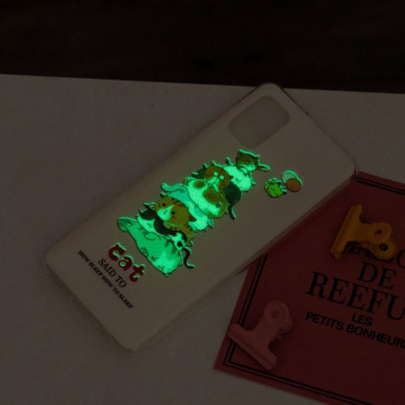 Kryt Na Samsung Galaxy A52 4G / A52 5G / A52s 5G Fluorescenční Kočky