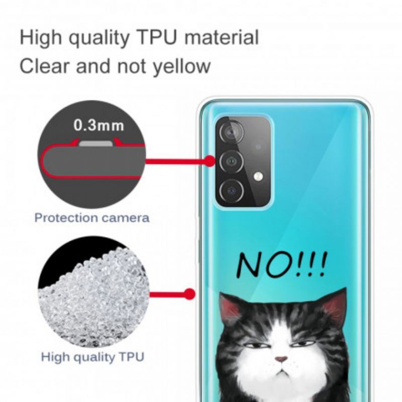 Kryt Na Samsung Galaxy A52 4G / A52 5G / A52s 5G Kočka. Která Říká Ne