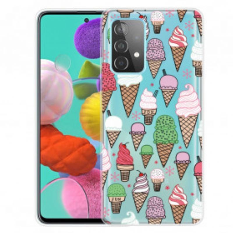 Kryt Na Samsung Galaxy A52 4G / A52 5G / A52s 5G Krémová Zmrzlina