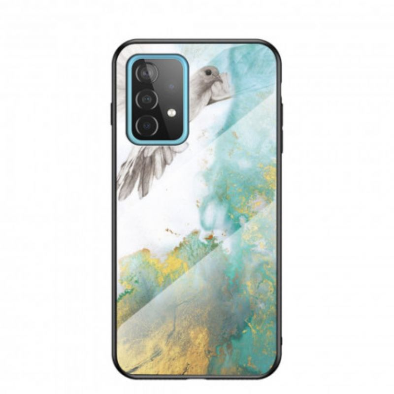 Kryt Na Samsung Galaxy A52 4G / A52 5G / A52s 5G Mramorové Barvy Tvrzené Sklo