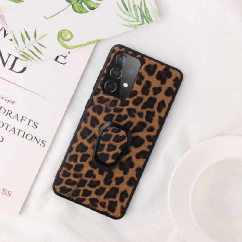 Kryt Na Samsung Galaxy A52 4G / A52 5G / A52s 5G Prsten Ve Stylu Leoparda