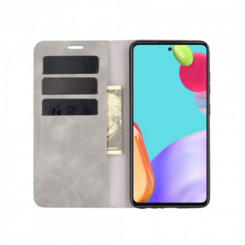 Kryty Na Mobil Na Samsung Galaxy A52 4G / A52 5G / A52s 5G Flipové Pouzdro Efekt Měkké Kůže