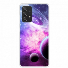 Kryty Na Mobil Na Samsung Galaxy A52 4G / A52 5G / A52s 5G Silikonové Planety V Plamenech