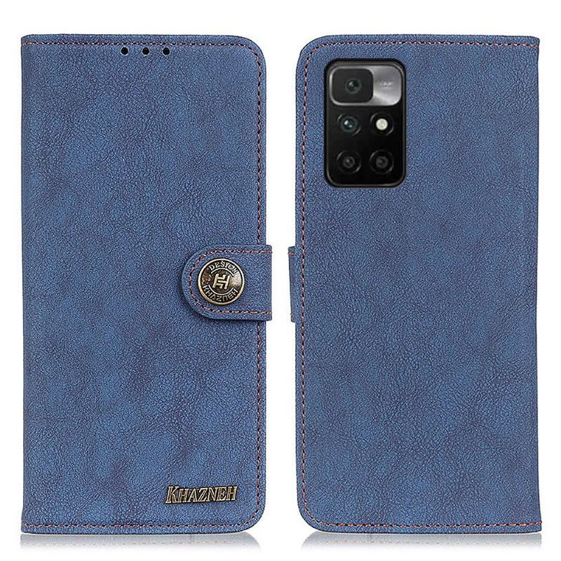 Flipové Pouzdro Na Xiaomi Redmi 10 Khazneh Retro Kožený Efekt