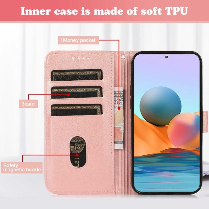 Flipové Pouzdro Na Xiaomi Redmi 10 Kožené Pouzdro Mřížka Klapek