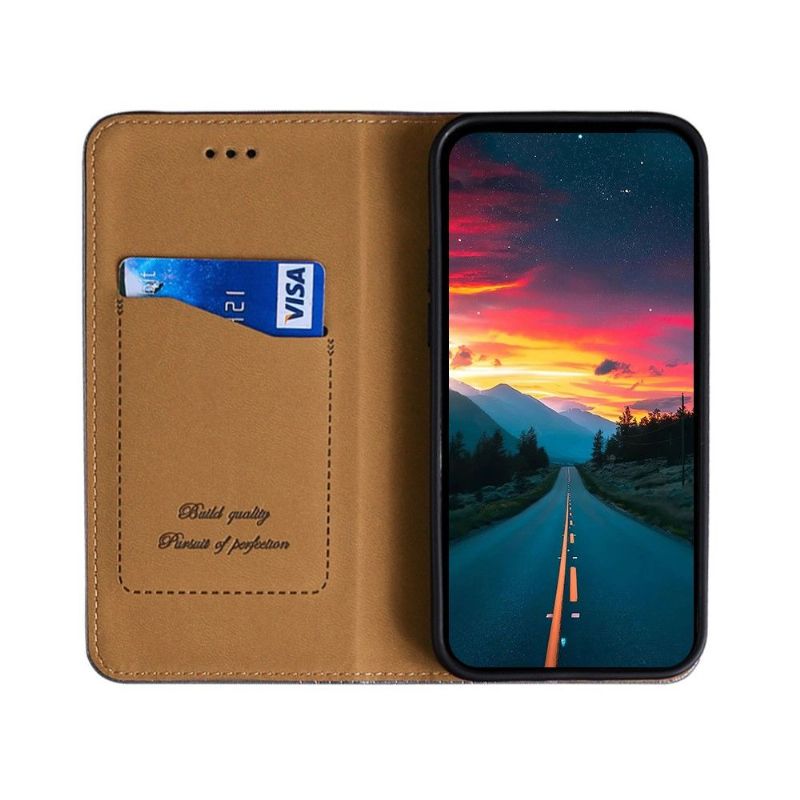 Flipové Pouzdro Na Xiaomi Redmi 10 Kožené Pouzdro Přehození Švů Folia