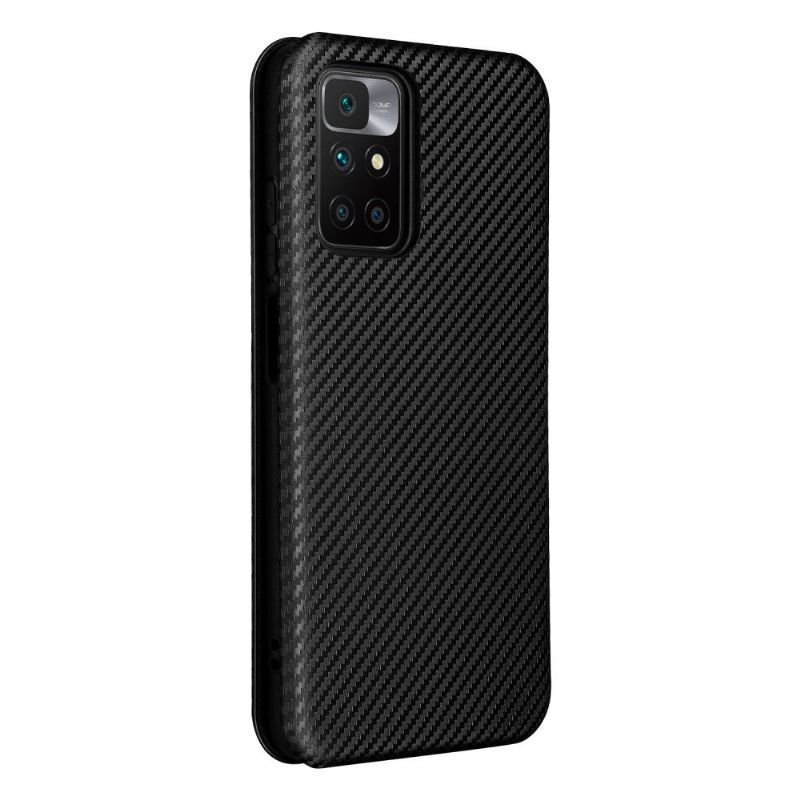 Flipové Pouzdro Na Xiaomi Redmi 10 Koženka Z Uhlíkových Vláken