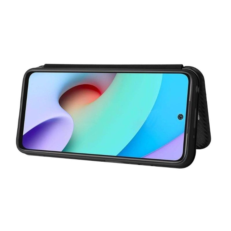 Flipové Pouzdro Na Xiaomi Redmi 10 Koženka Z Uhlíkových Vláken