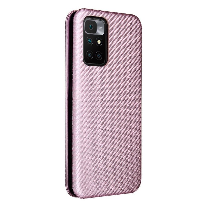 Flipové Pouzdro Na Xiaomi Redmi 10 Koženka Z Uhlíkových Vláken