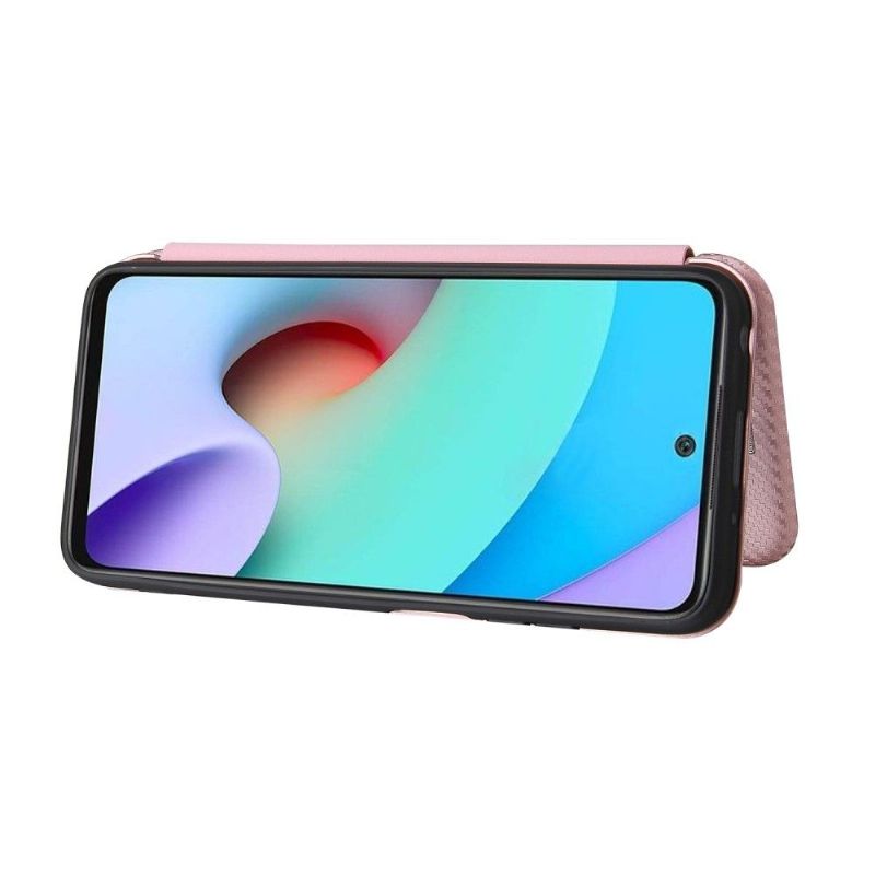 Flipové Pouzdro Na Xiaomi Redmi 10 Koženka Z Uhlíkových Vláken