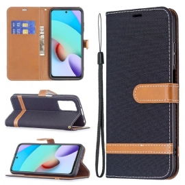 Flipové Pouzdro Na Xiaomi Redmi 10 Látkový Potah