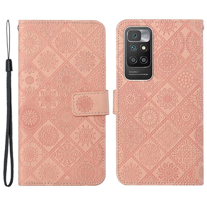 Flipové Pouzdro Na Xiaomi Redmi 10 Mandalový Kaleidoskop