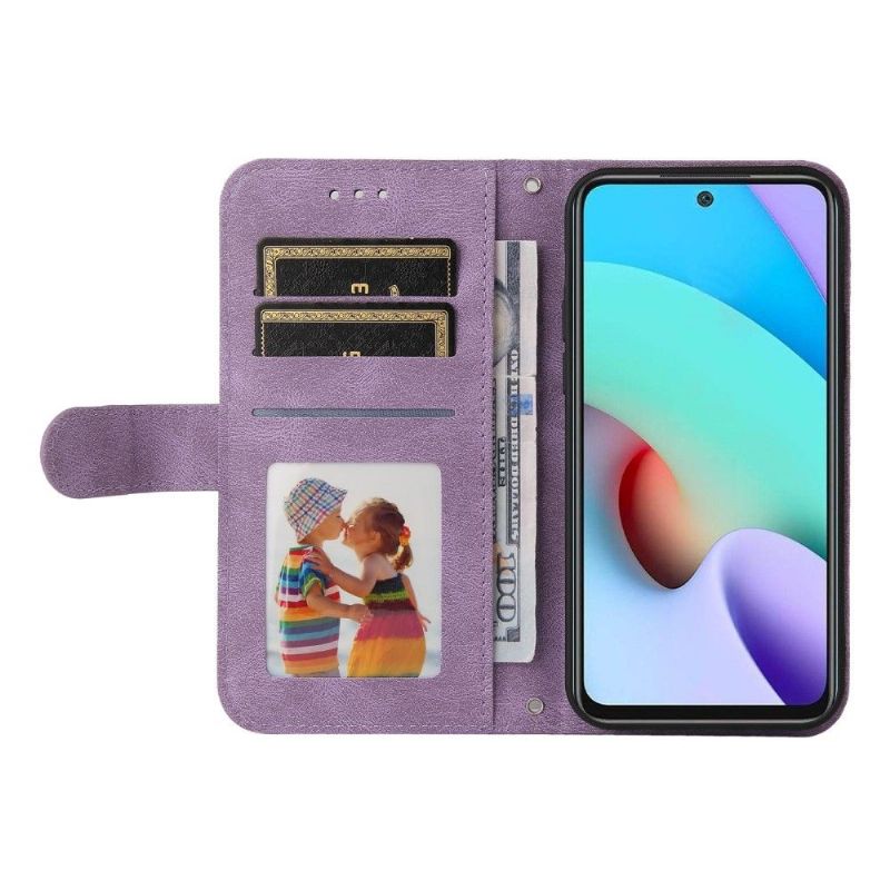 Flipové Pouzdro Na Xiaomi Redmi 10 Retro Styl S Nýtem
