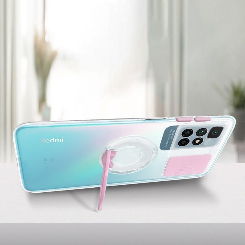Kryt Na Xiaomi Redmi 10 Transparentní S Kroužkem A Krytem Fotoaparátu