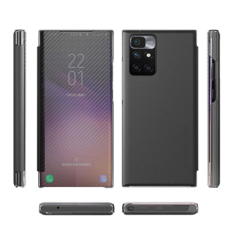 Kryty Na Mobil Na Xiaomi Redmi 10 Flipové Pouzdro Uhlíkové Vlákno