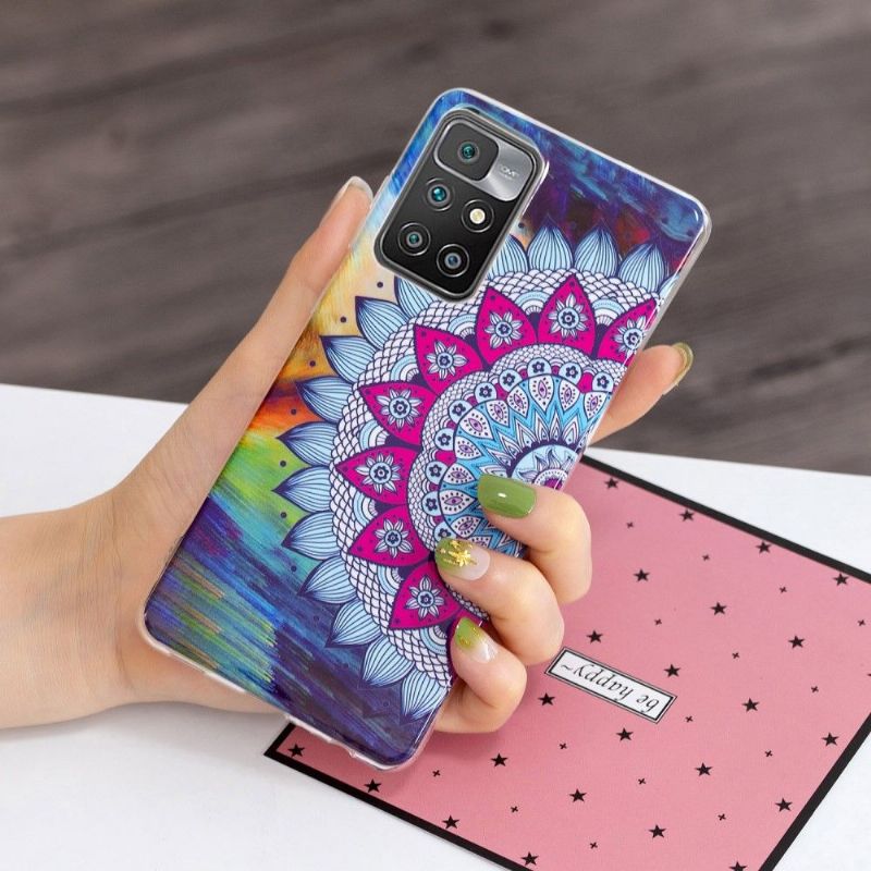 Kryty Na Mobil Na Xiaomi Redmi 10 Svítící Barevná Mandala