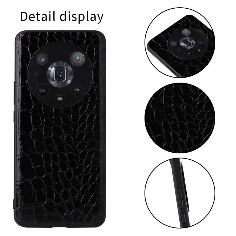 Kryt Na Honor Magic 4 Pro Efekt Černého Krokodýla