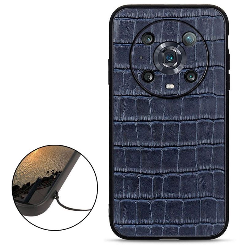 Kryt Na Honor Magic 4 Pro Elegantní Vzhled Croco Skin