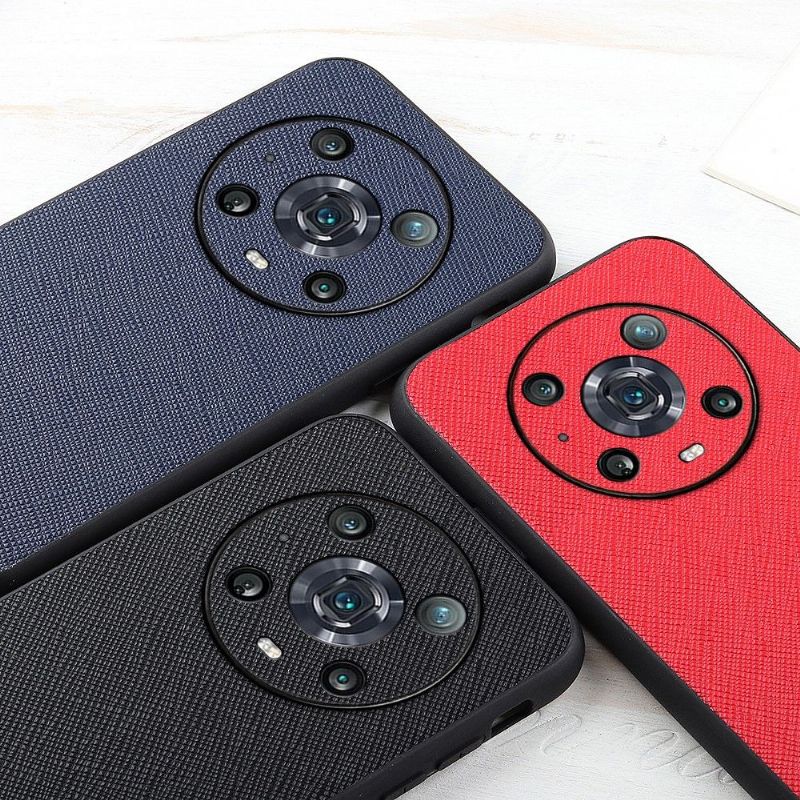 Kryty Na Mobil Na Honor Magic 4 Pro Umělá Kůže S Mřížkovým Efektem