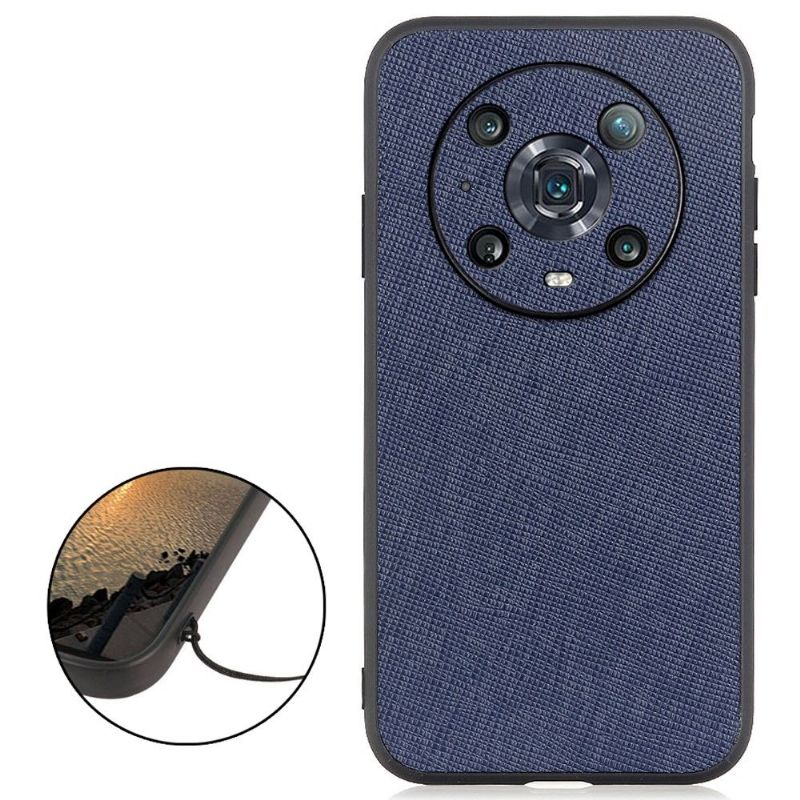 Kryty Na Mobil Na Honor Magic 4 Pro Umělá Kůže S Mřížkovým Efektem