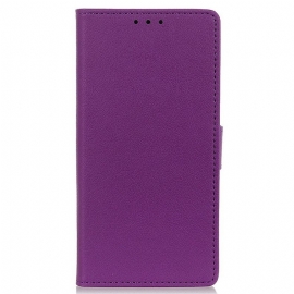 Flipové Pouzdro Na Honor 50 Lite Jednoduchý Lesklý Kožený Efekt