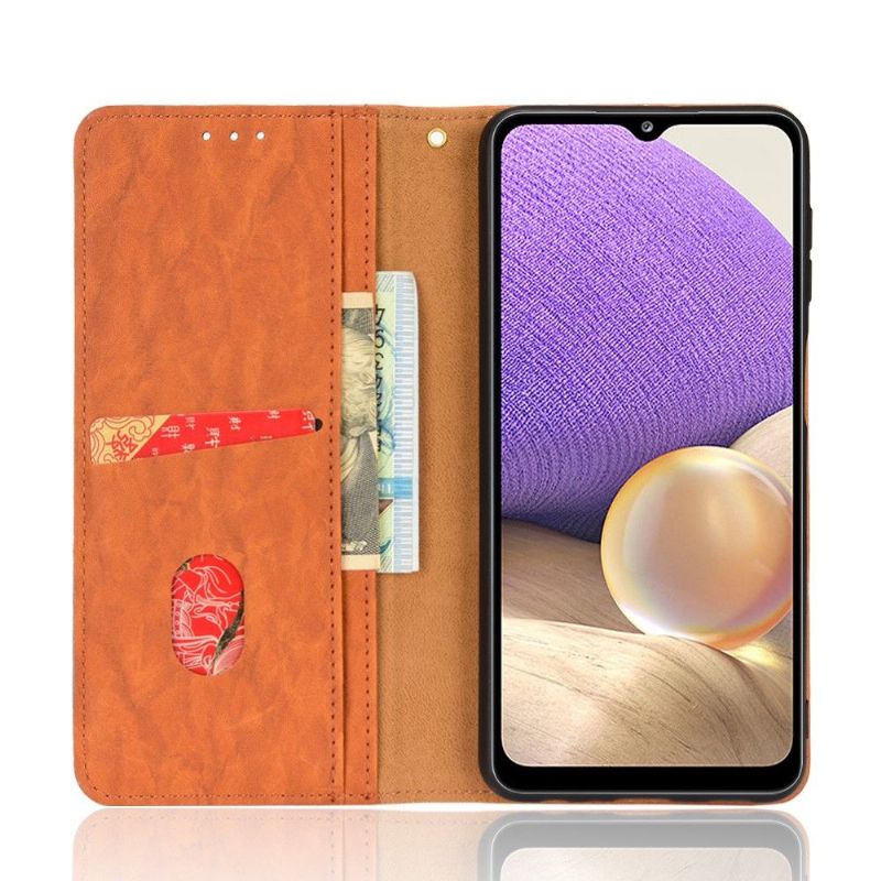 Flipové Pouzdro Na Samsung Galaxy A32 4G Kožené Pouzdro Retro Umělá Kůže