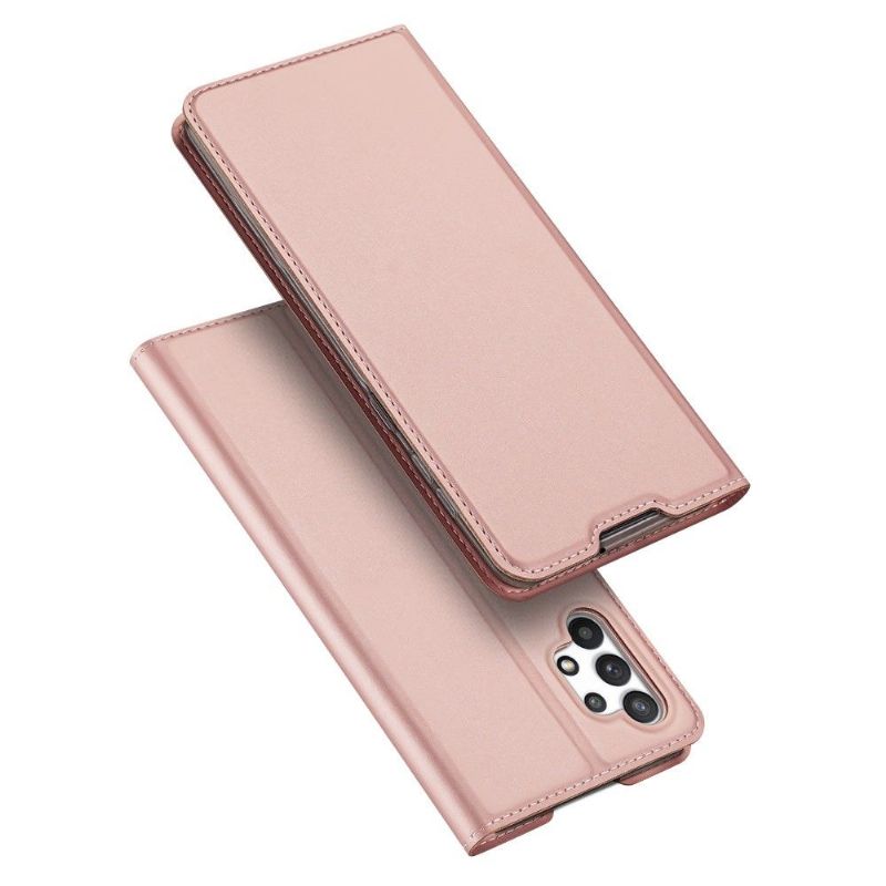 Flipové Pouzdro Na Samsung Galaxy A32 4G Obchodní Saténový Efekt
