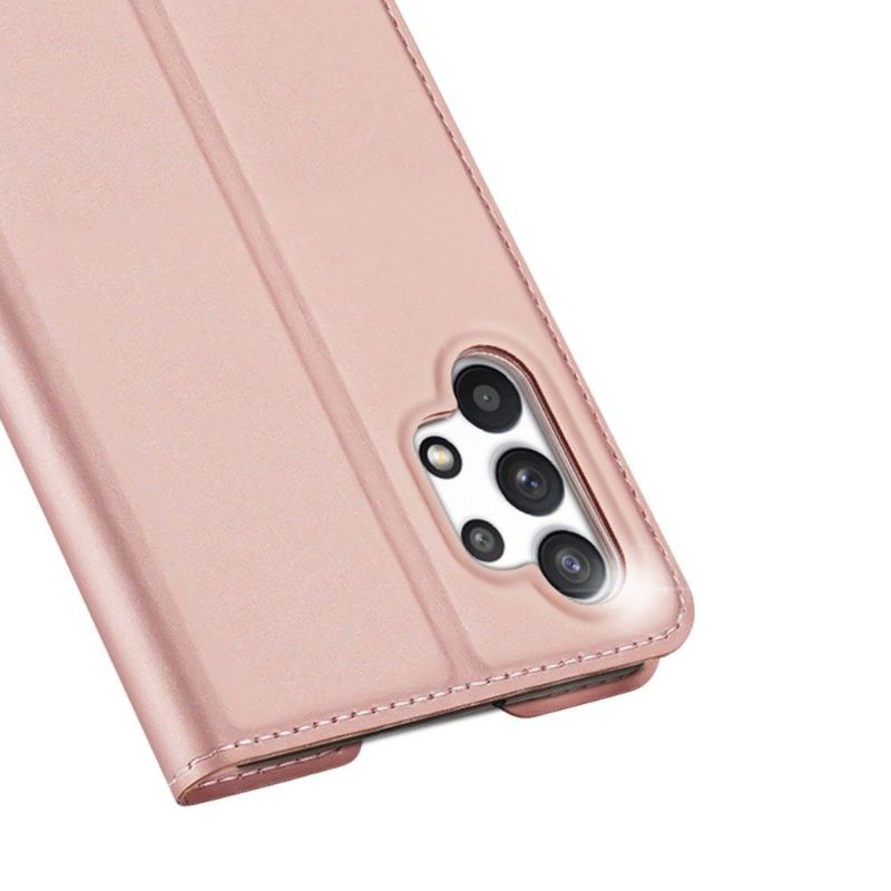 Flipové Pouzdro Na Samsung Galaxy A32 4G Obchodní Saténový Efekt
