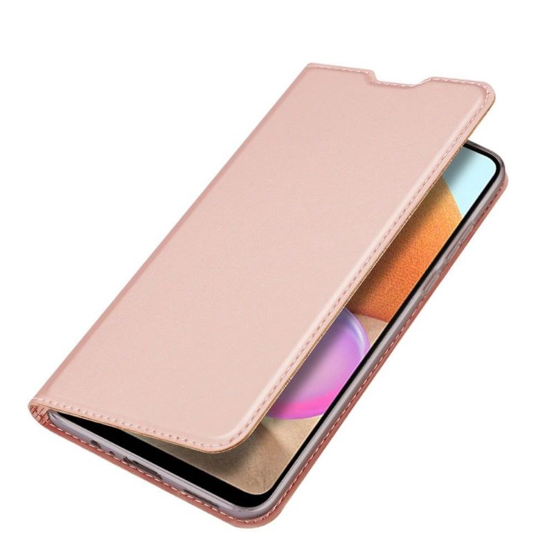 Flipové Pouzdro Na Samsung Galaxy A32 4G Obchodní Saténový Efekt