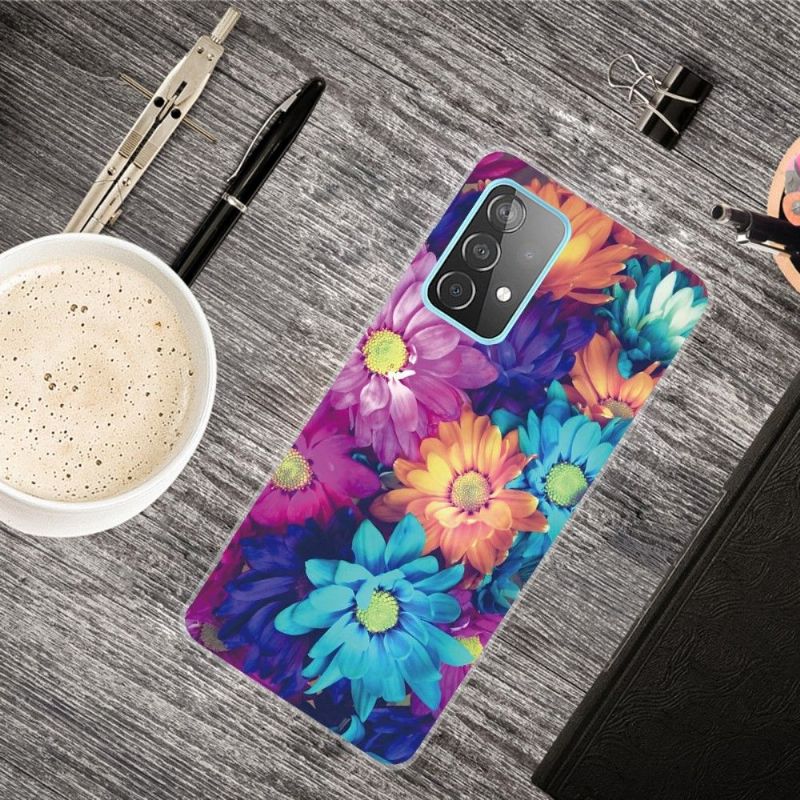 Kryt Na Samsung Galaxy A32 4G Silikonově Barevné Sedmikrásky