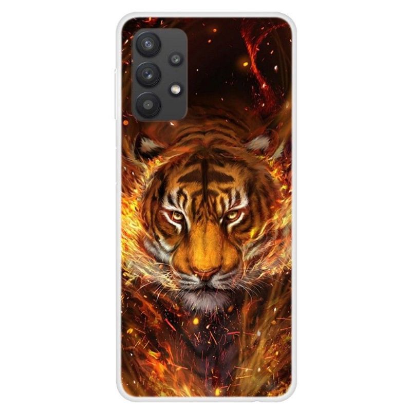 Kryty Na Mobil Na Samsung Galaxy A32 4G Ohnivý Tygr