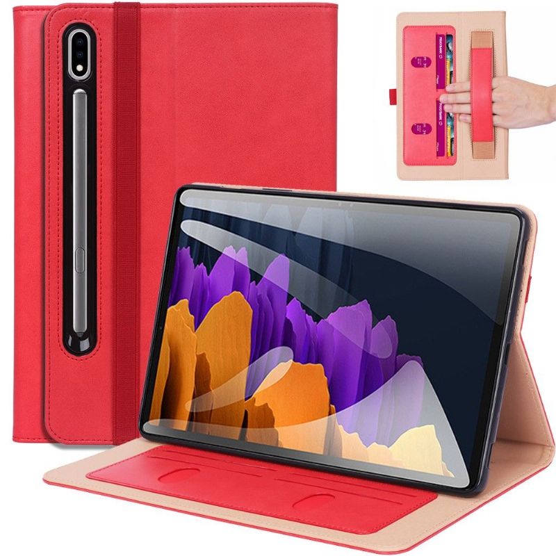Flipové Pouzdro Na Samsung Galaxy Tab S7 FE Umělá Kůže S Rukojetí