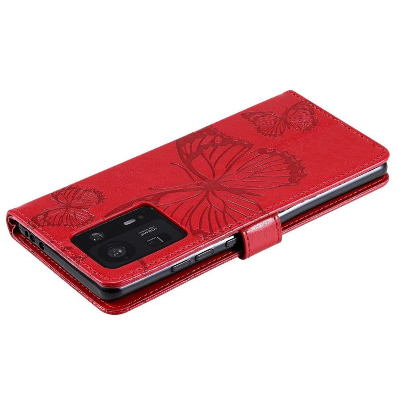 Flipové Pouzdro Na Xiaomi Mix 4 Motýli Podpůrných Funkcí