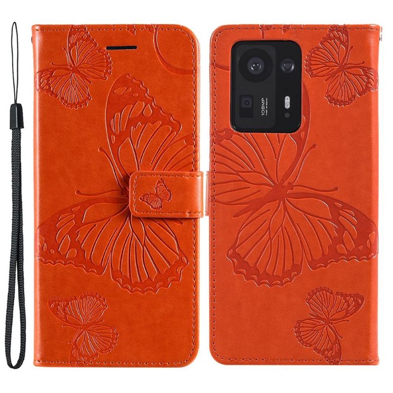 Flipové Pouzdro Na Xiaomi Mix 4 Motýli Podpůrných Funkcí