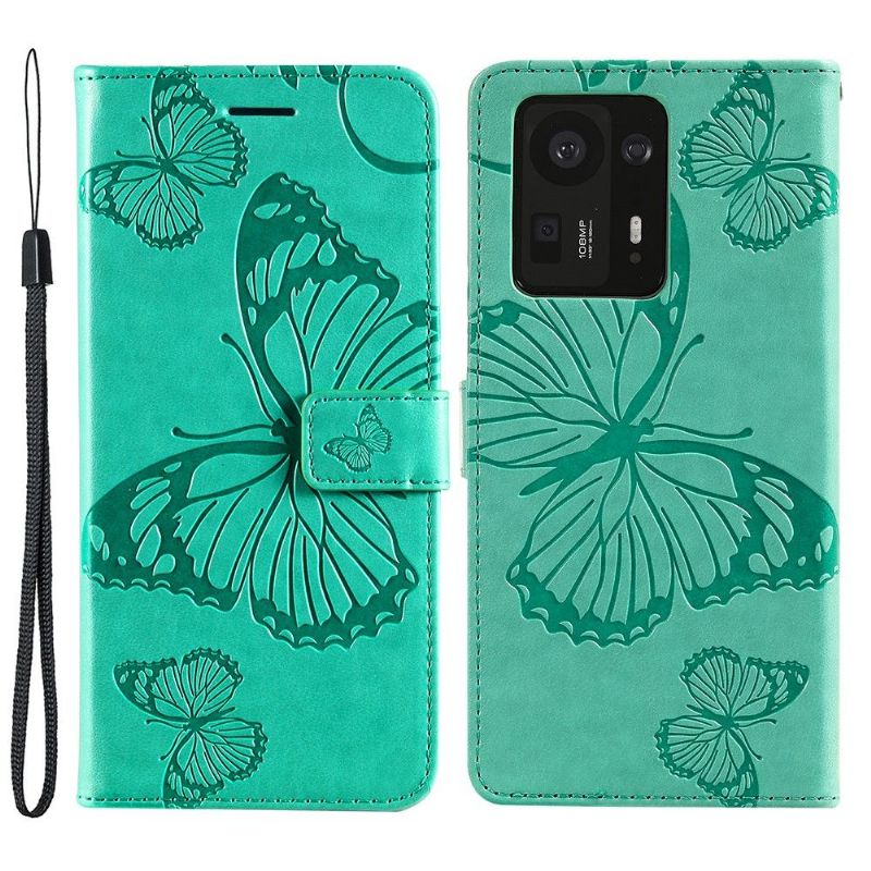 Flipové Pouzdro Na Xiaomi Mix 4 Motýli Podpůrných Funkcí