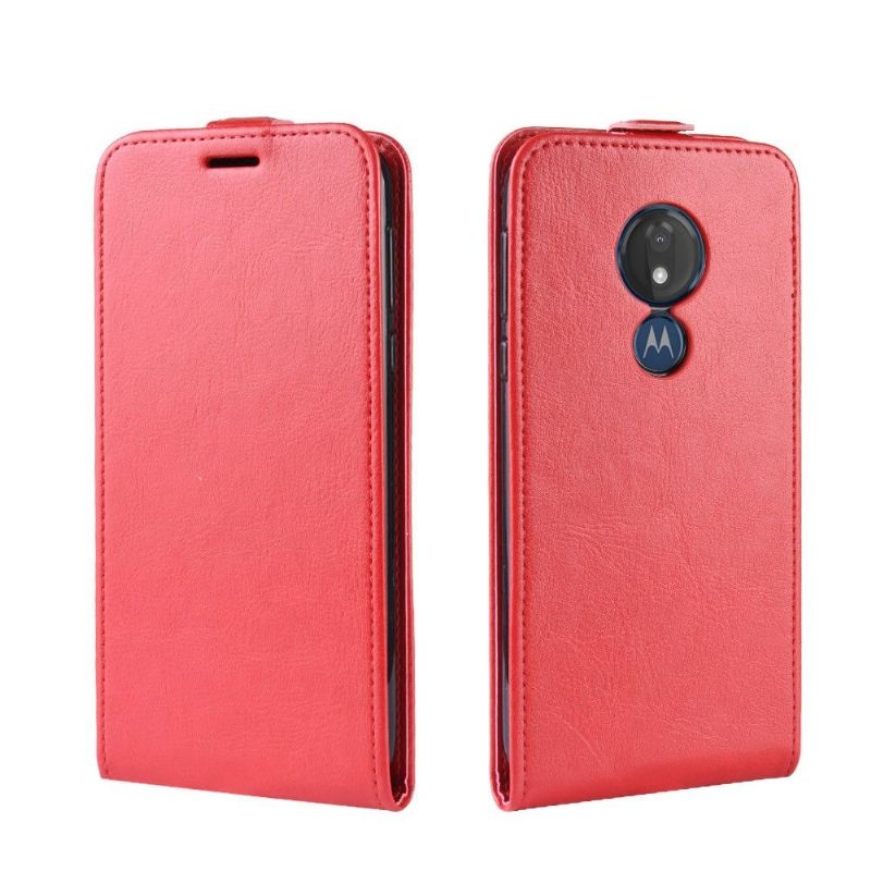 Kožené Pouzdro Folio Na Motorola Moto G7 Power Flipové Pouzdro Vertikální Umělá Kůže