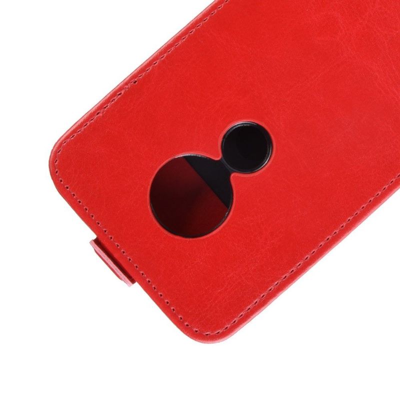 Kožené Pouzdro Folio Na Motorola Moto G7 Power Flipové Pouzdro Vertikální Umělá Kůže