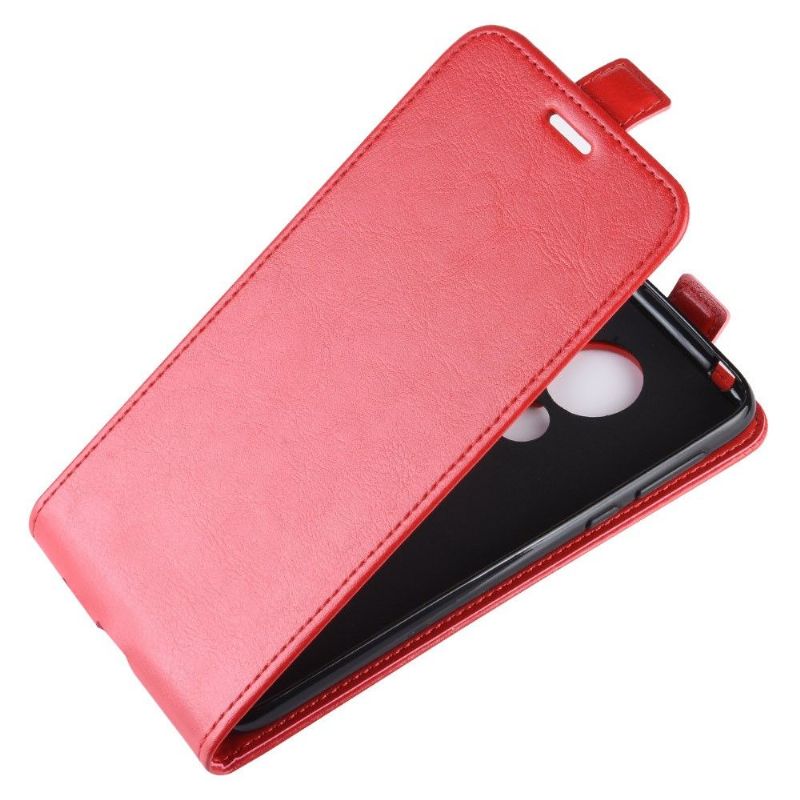 Kožené Pouzdro Folio Na Motorola Moto G7 Power Flipové Pouzdro Vertikální Umělá Kůže