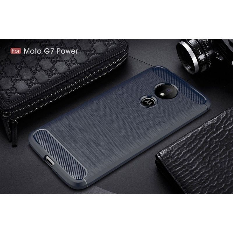 Kryt Na Motorola Moto G7 Power Uhlíkový Kartáčovaný Gel