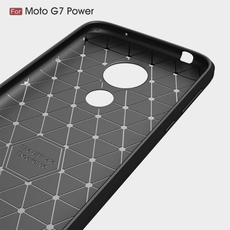 Kryt Na Motorola Moto G7 Power Uhlíkový Kartáčovaný Gel