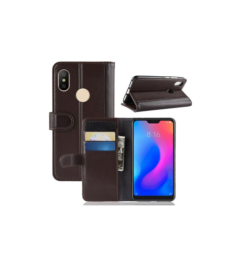 Pouzdra Na Xiaomi Mi A2 Lite Prémiový Kožený Držitel Karty