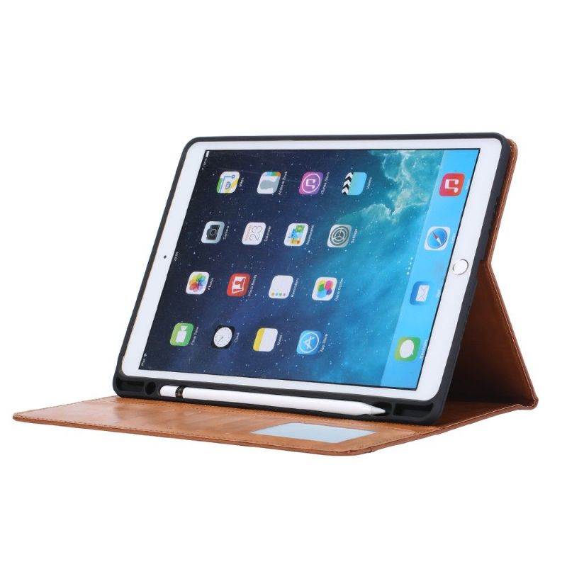 iPad 10.2 (2019) – Pouzdro S Koženým Držákem Na Karty