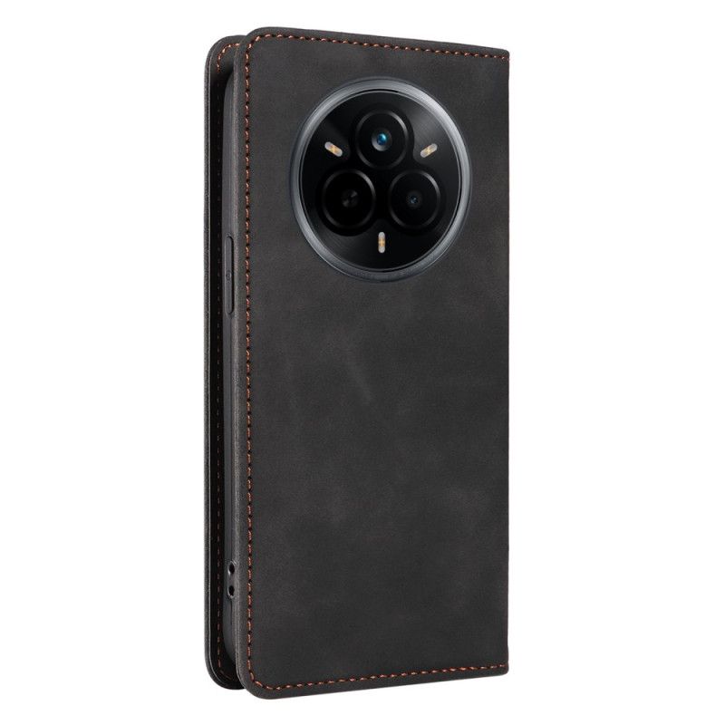 Kožené Pouzdro Folio Na Realme 14 Pro 5g Klasická Semišová Rfid