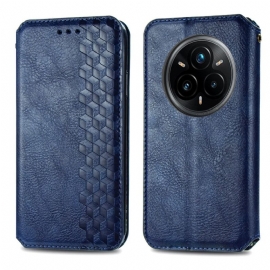 Kožené Pouzdro Folio Na Realme 14 Pro 5g Semišový Efekt Diamantový Lem