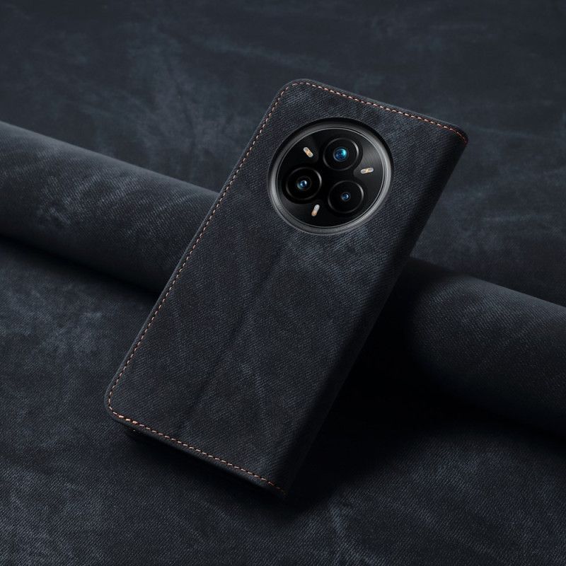 Kožené Pouzdro Folio Realme 14 Pro 5g Džínová Látka