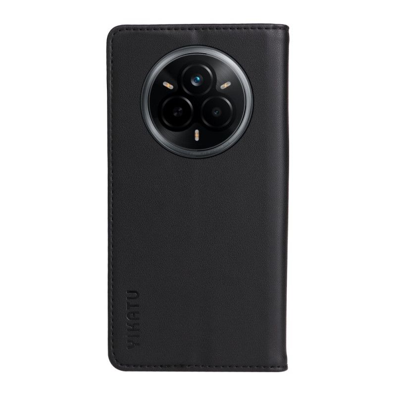 Kožené Pouzdro Folio Realme 14 Pro 5g Klasický Kožený Efekt Ykatu